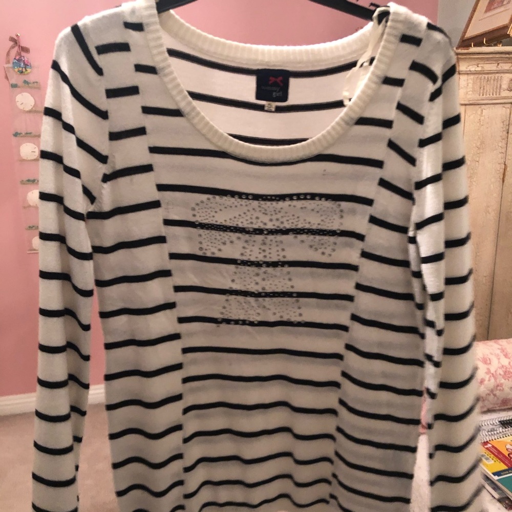 Tommy Girl striped sweater with sequins